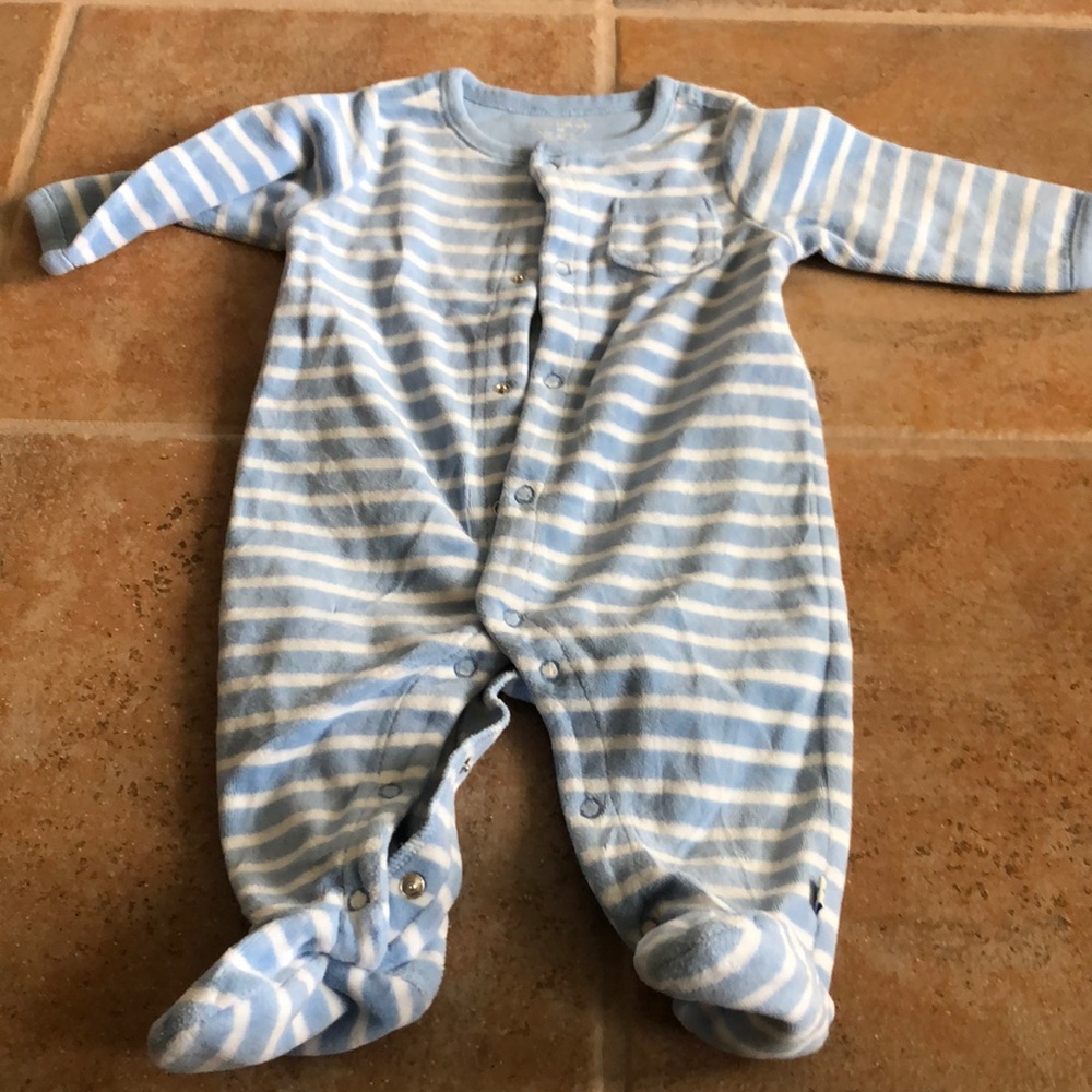 Children’s Place blue stripe footies size 3-6 months